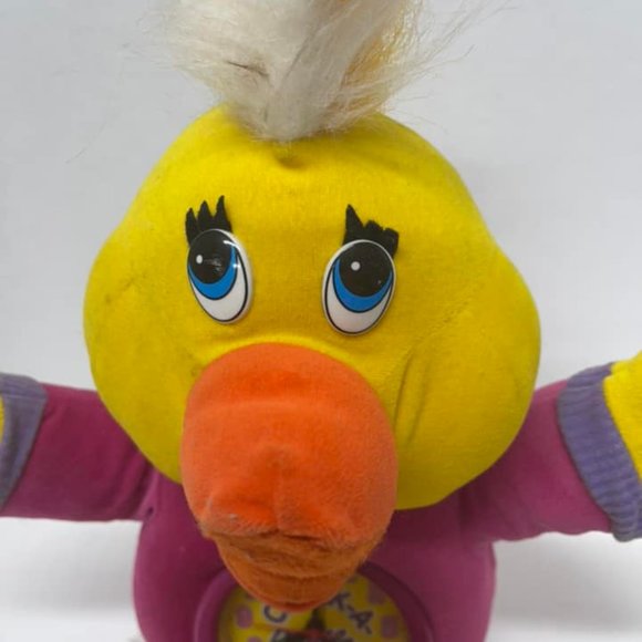 1994~ Wide-A-Awake-Ups Clock-A-Doodle-Doo Plush Clock Doll Rare- WORKS. - Picture 6 of 8